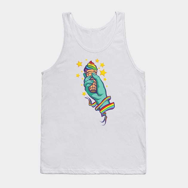 Statue of Liberty Ice Cream Cone Pride Tank Top by lilspoonz